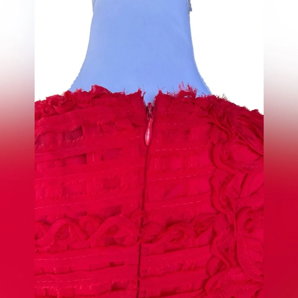 Endless Love Women’s Red Textured Maxi Dress Small NWT MSRP $185 Holiday Party - Picture 9 of 16